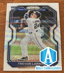 Trevor Larnach 2021 Panini PRIZM #55 WHITE WAVE REFRACTOR ROOKIE